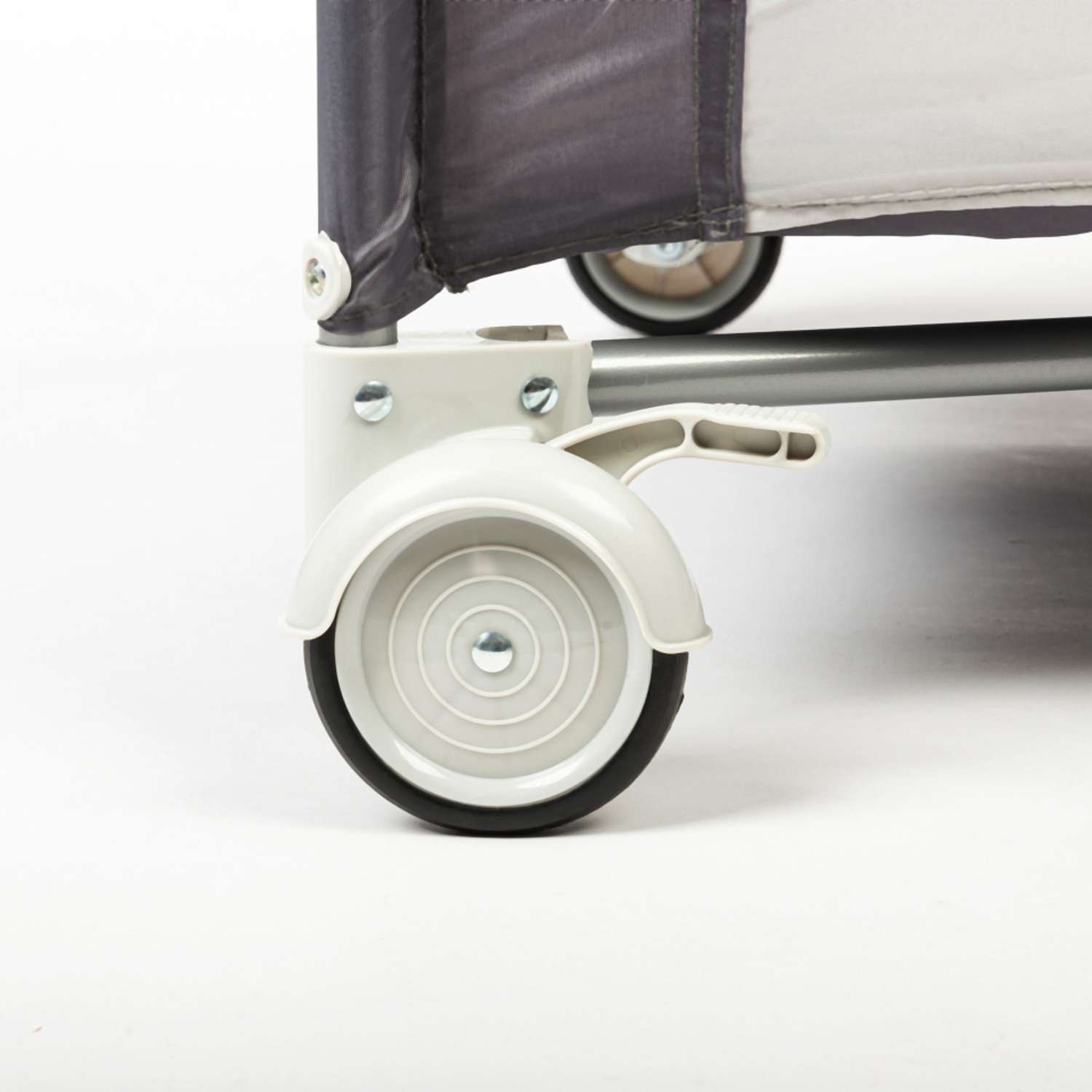 Складной детский манеж-кровать Solmax с мягким матрасом на колесиках серый HW00900 HW00900 - фото 12
