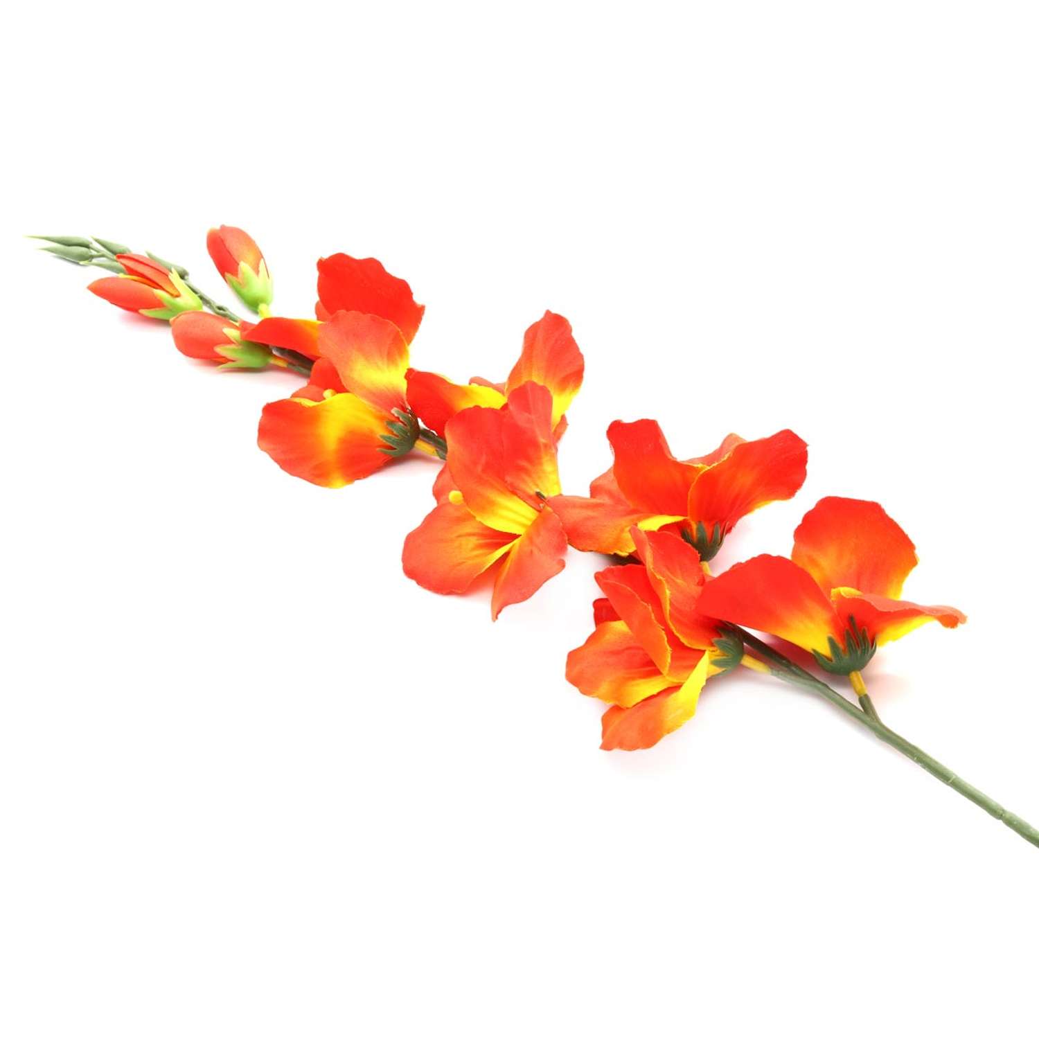 Цветок искусственный Astra Craft Гладиолусы 80 см цвет красно - оранжевый - фото 2