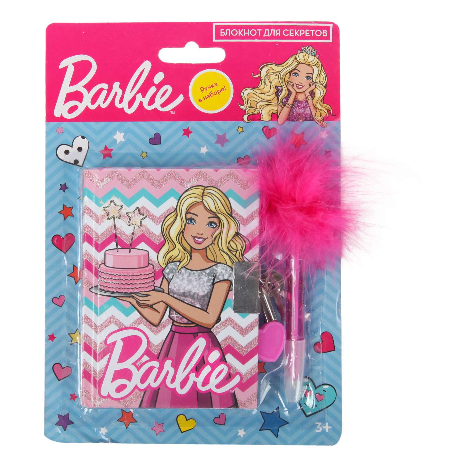 Набор Erhaft Barbie блокнот+ручка DM0018 - фото 2