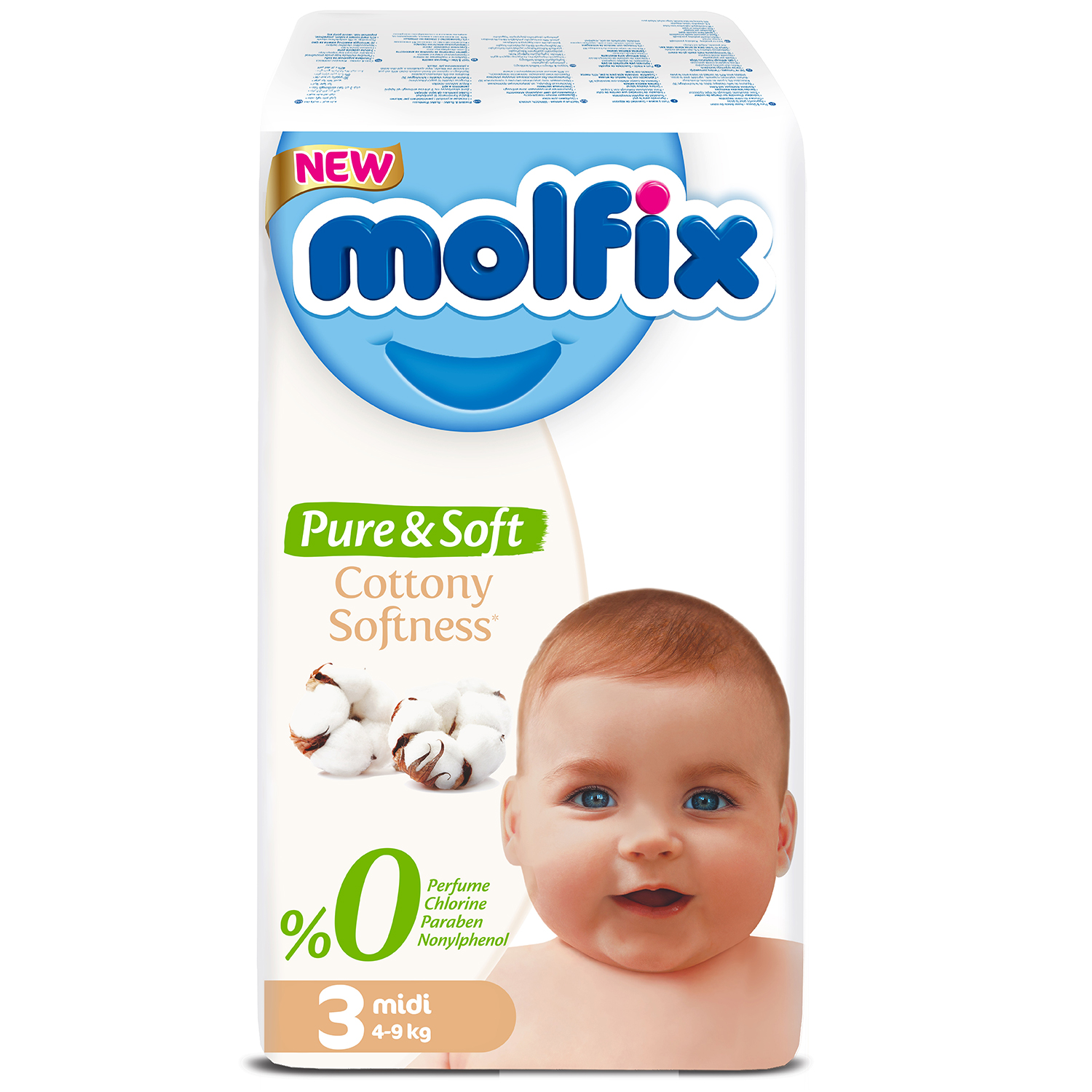 Подгузники Pure Soft №3 Midi Molfix 4-9 кг 46 шт - фото 1