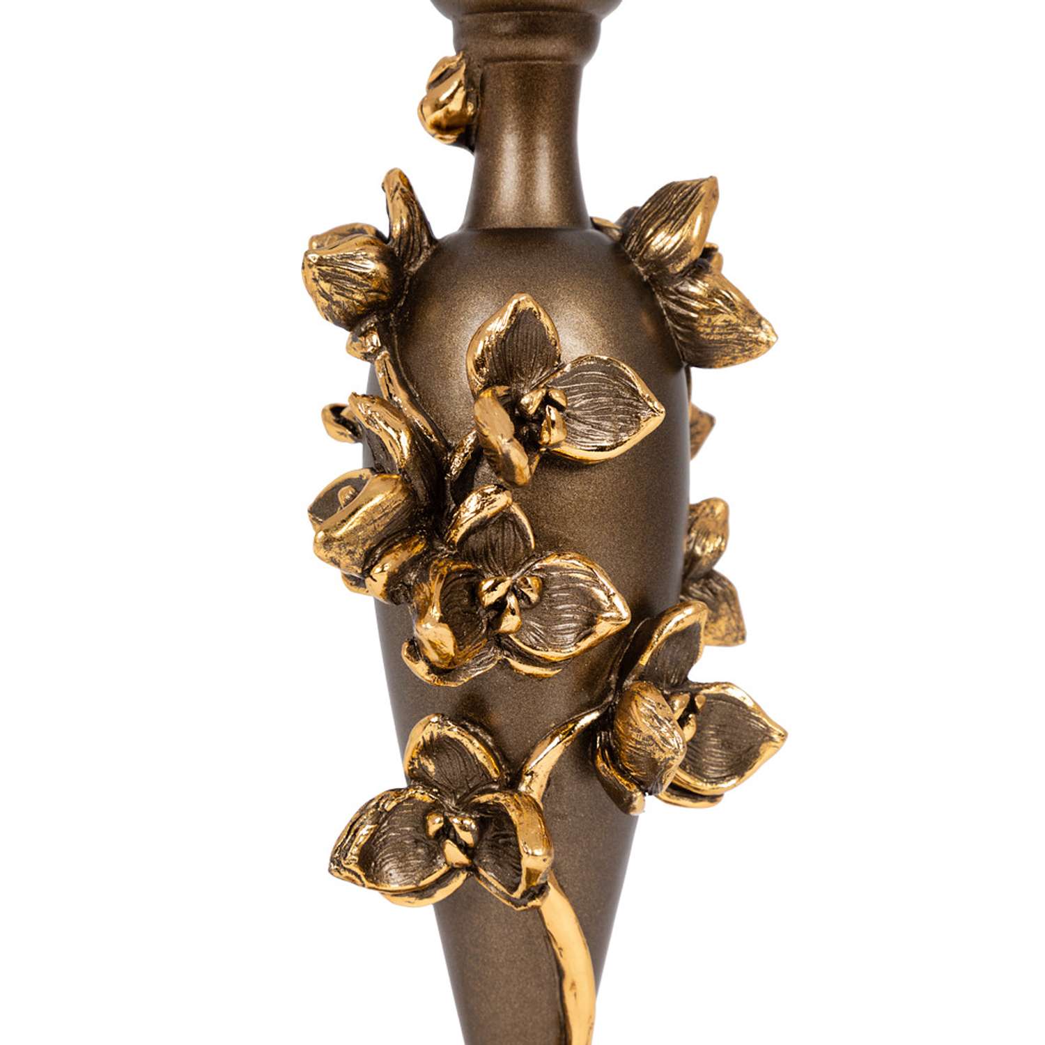 Светильник настольный BOGACHO Орхидея Лира бронзовый с абажуром коричневого цвета СБ-186 - фото 3