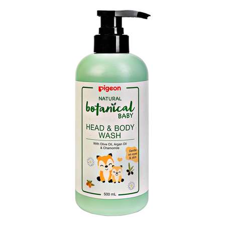 Гель для купания и мытья головы и тела Pigeon Natural Botanical 500мл