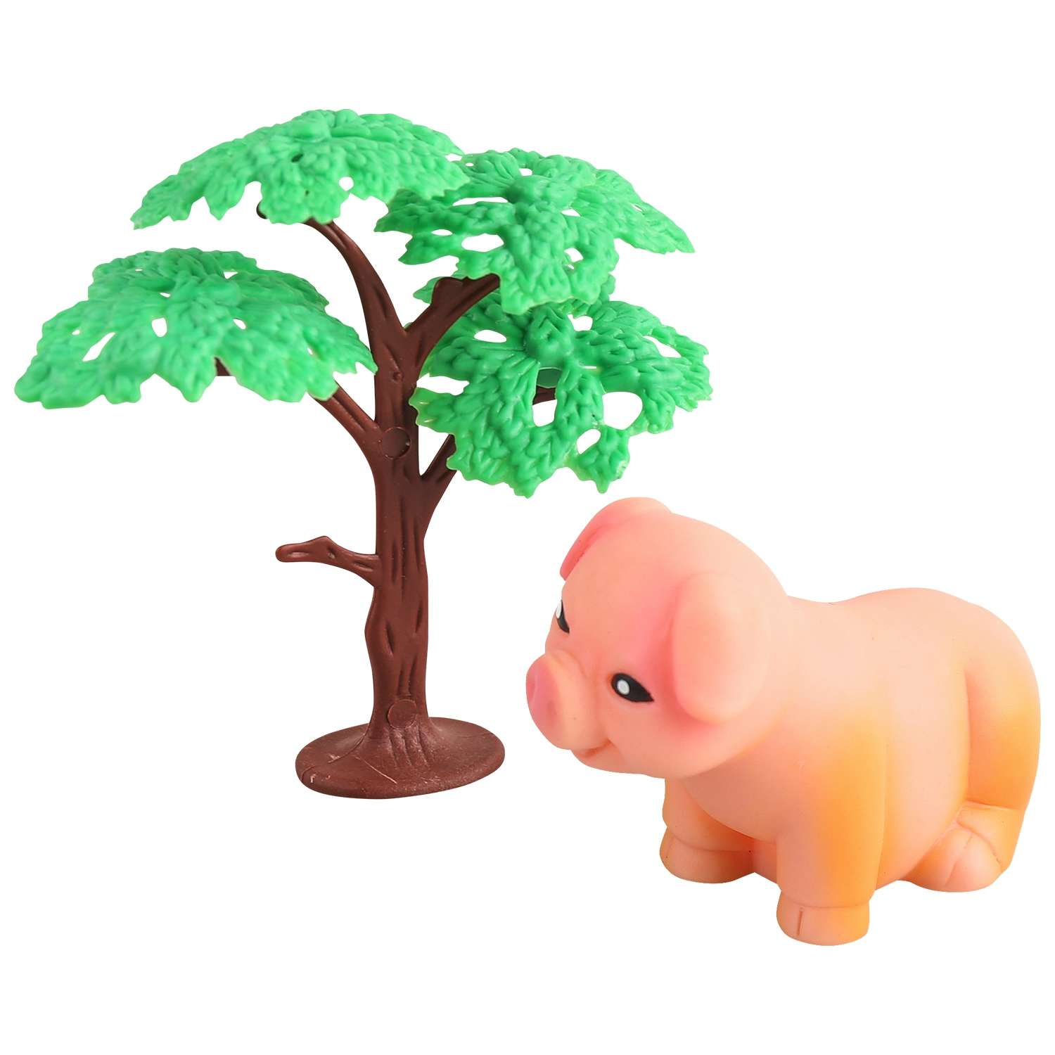 Игровой набор Mioshi Маленькие звери: Поросёнок 8х5 см дерево - фото 2