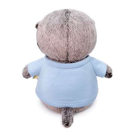 Мягкая игрушка BUDI BASA Кот Басик BABY в голубой футболке 20 см BB004