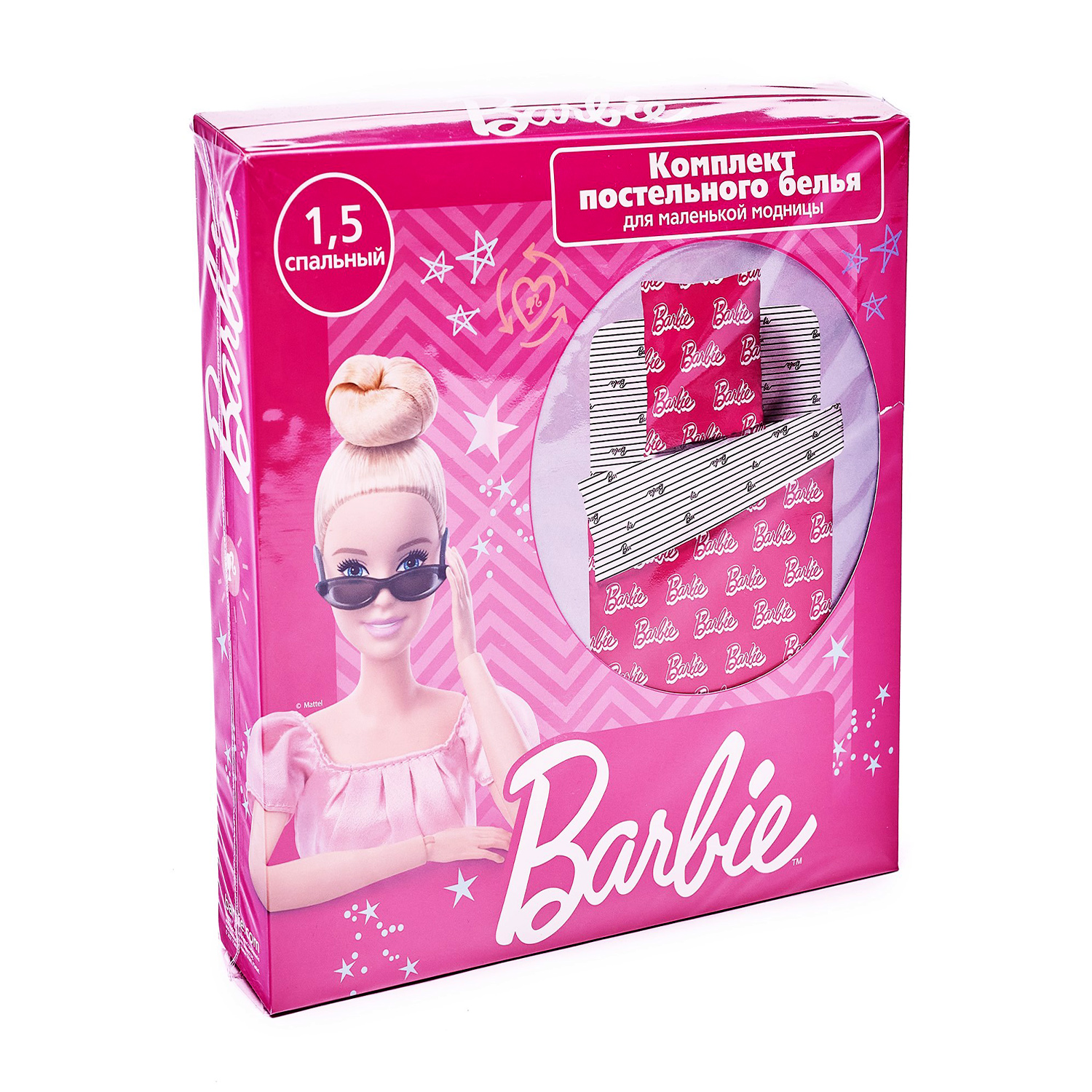 КПБ Павлинка Barbie бязь 1.5 сп. с 1 нав. 70Х70 фуксия - фото 2