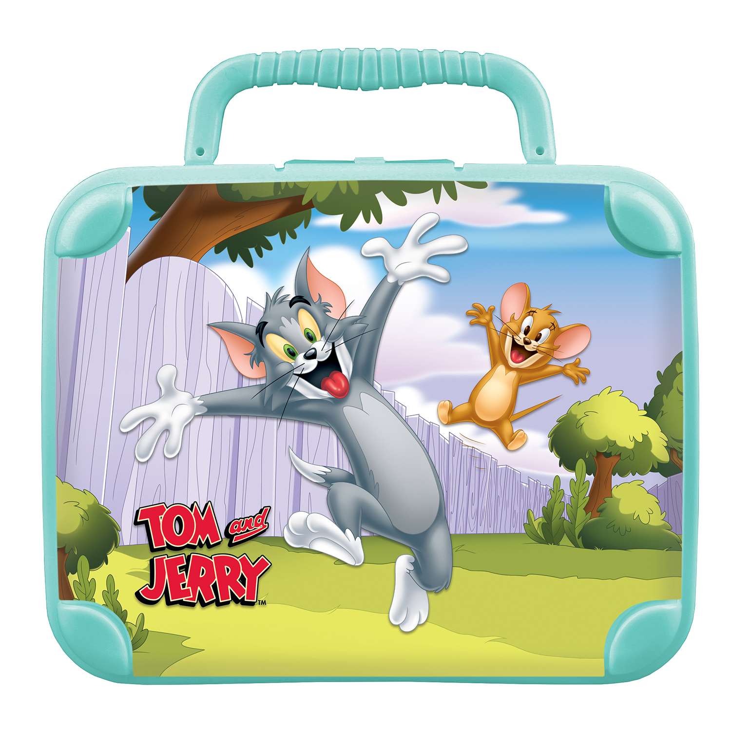 Контейнер Пластишка Tom and Jerry универсальный с ручкой и аппликацией Бирюзовый в ассортименте - фото 2