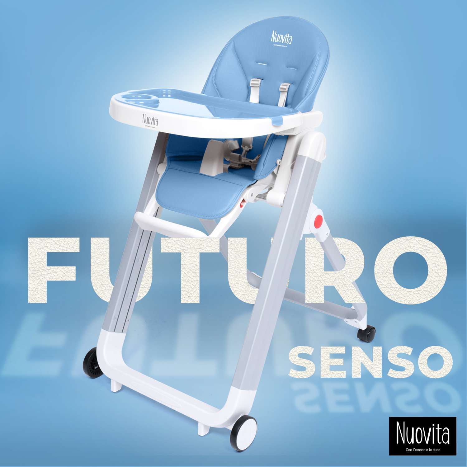 Стульчик для кормления Nuovita Futuro Senso Bianco Синий - фото 2
