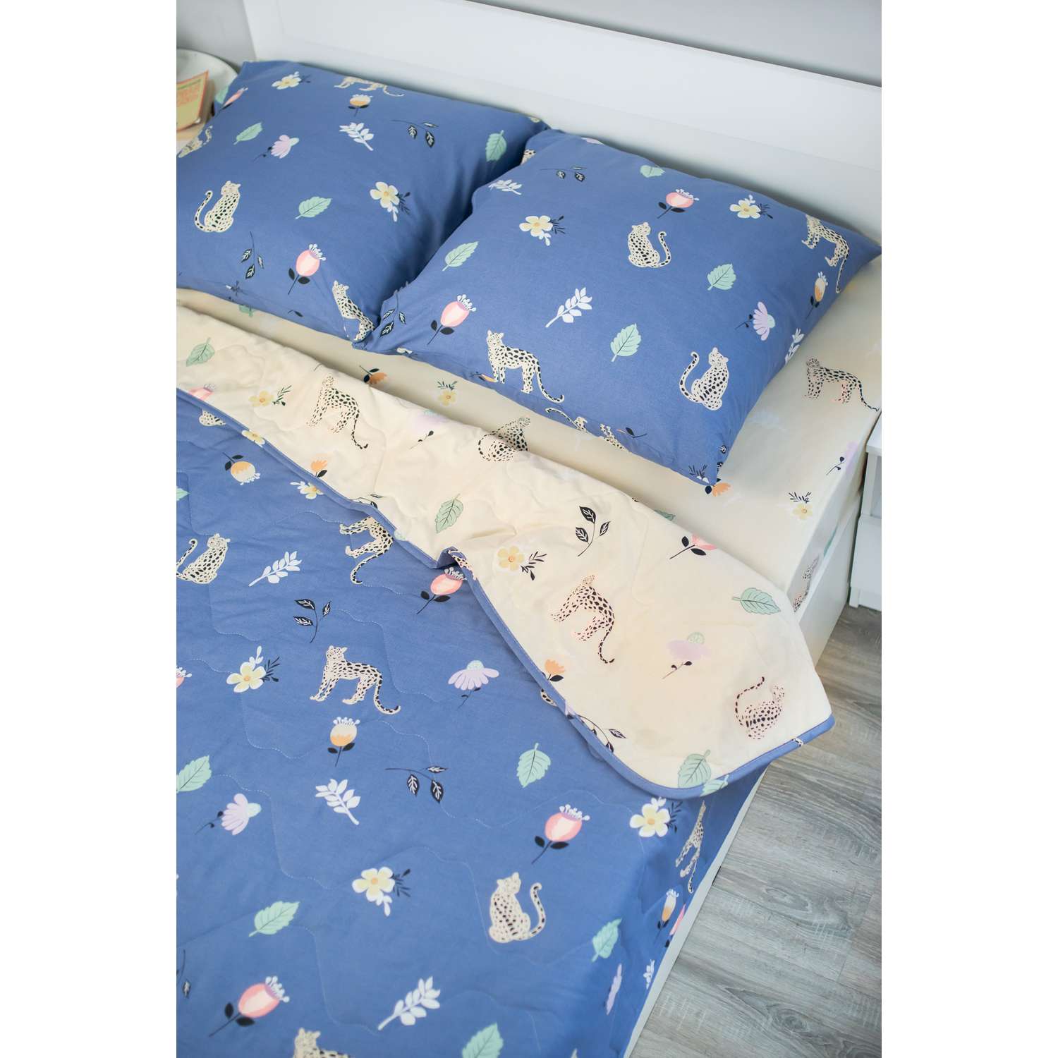 Комплект постельного белья SELENA Лео 1.5 спальный поплин наволочка 70х70 см с одеялом - фото 2