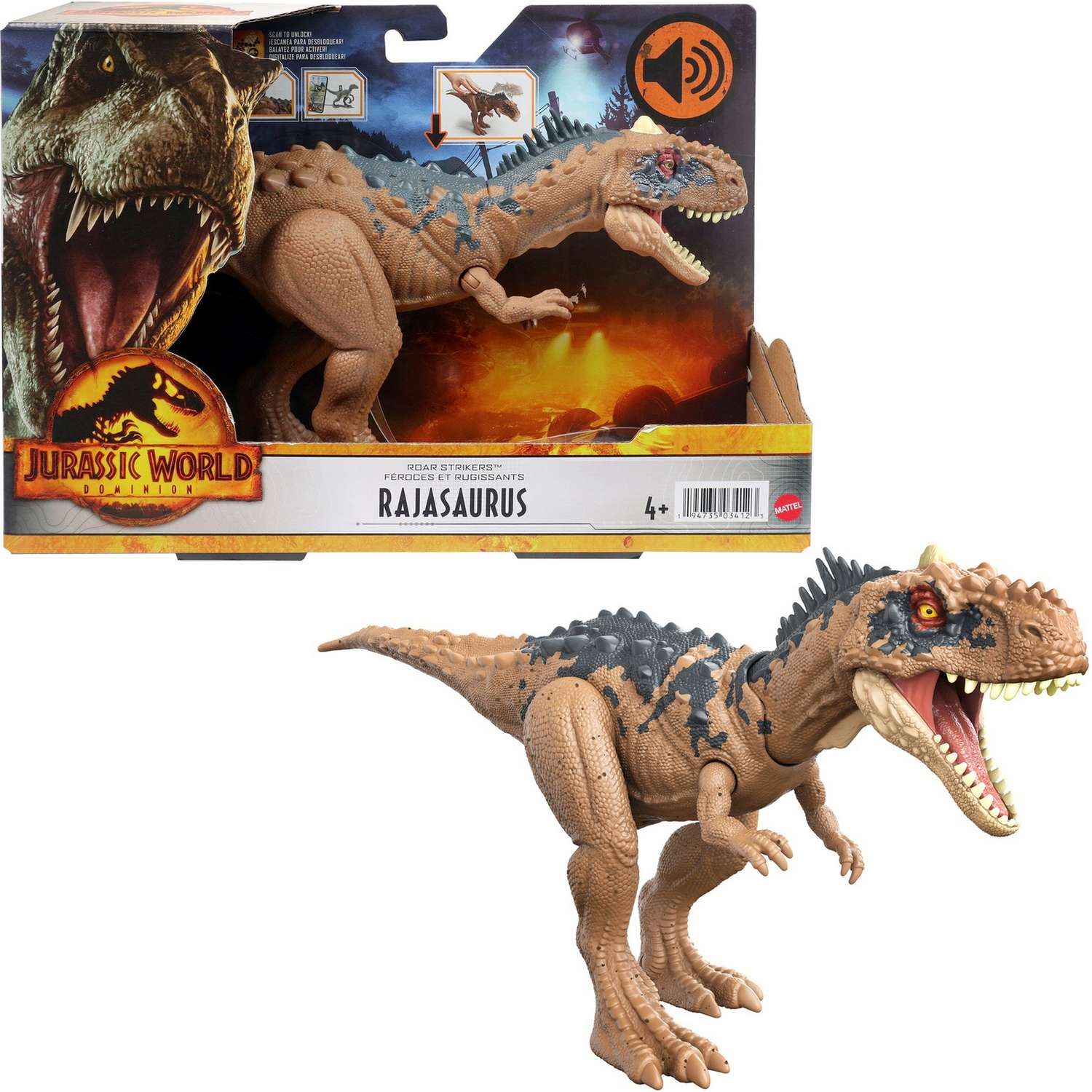 Фигурка Jurassic World Новые рычащие динозавры Раджазавр HDX35 - фото 8