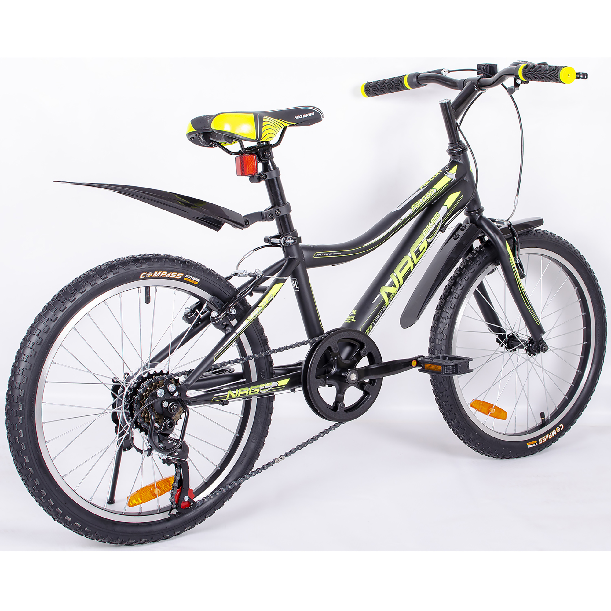 Велосипед NRG BIKES Falcon 20 black-lemon-silver - фото 11