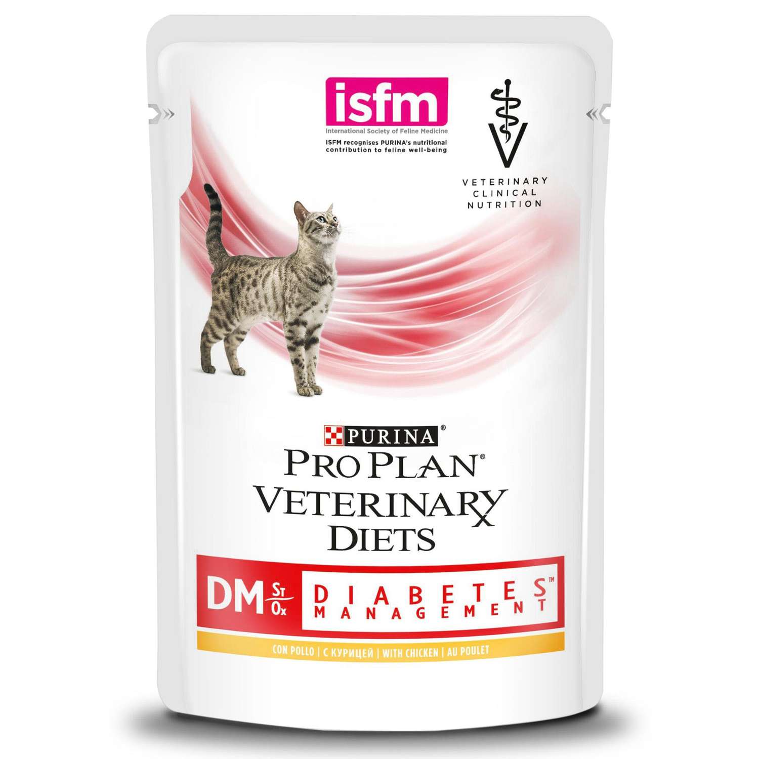 Корм для кошек Purina Pro Plan Veterinary diets DM St/Ox при диабете курица пауч 85г - фото 1