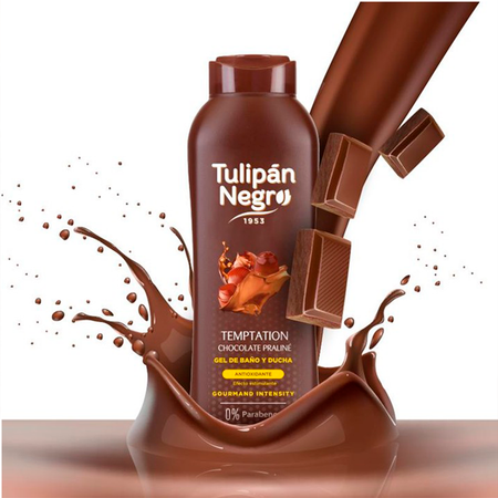 Гель-пена для душа Tulipan Negro без парабенов шоколадное пралине 720 мл