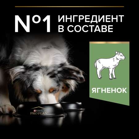 Корм для собак PRO PLAN средних пород с чувствительным пищеварением с комплексом Optidigest ягненок с рисом 3кг
