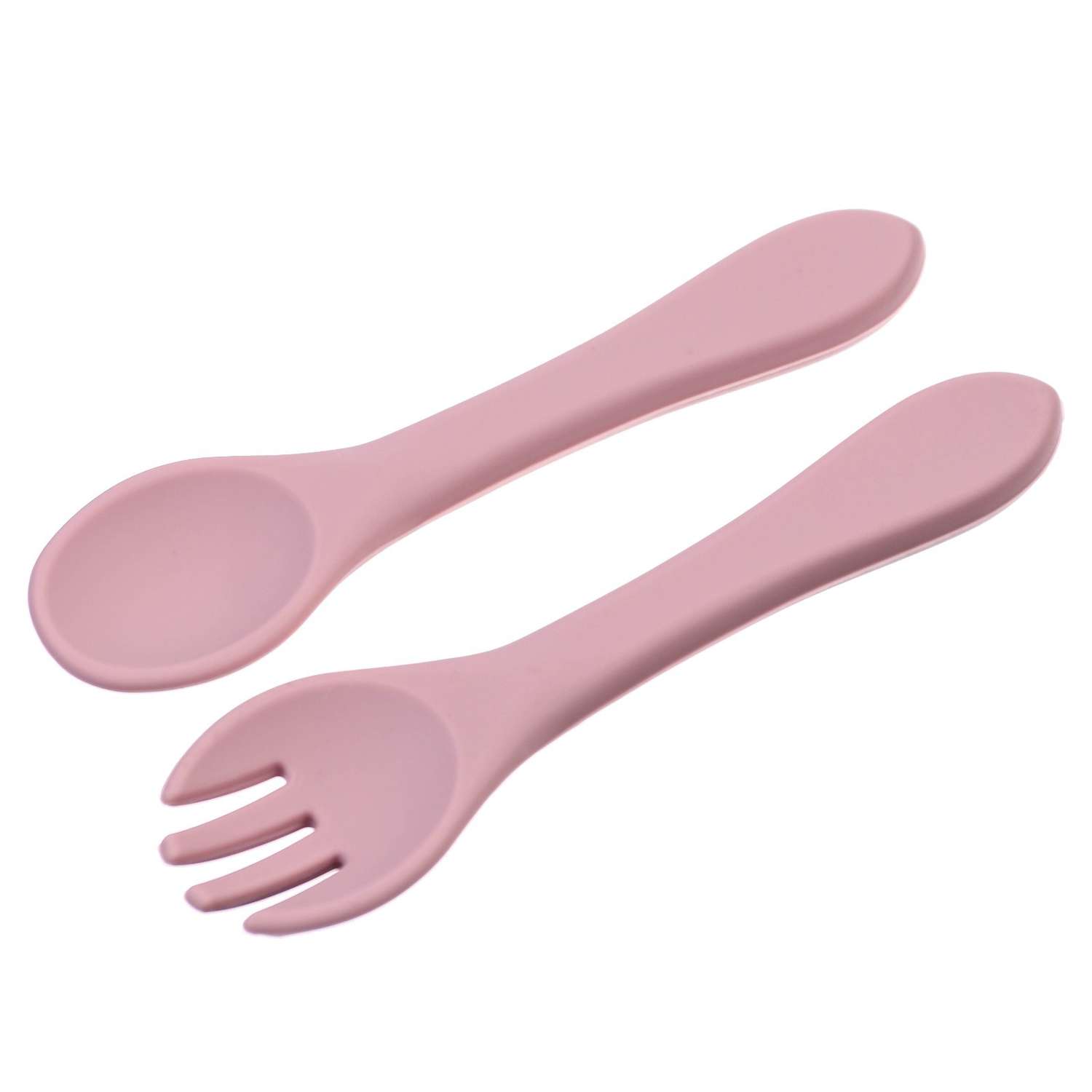 Набор для кормления Mum and Baby миска вилка ложка цвет розовый - фото 4