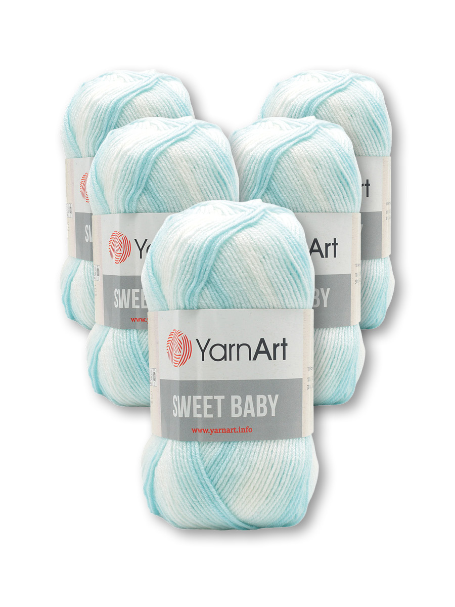 Пряжа для вязания YarnArt Sweet Baby 100 гр 300 м акрил тонкая детская 5 мотков цвет 915 - фото 1