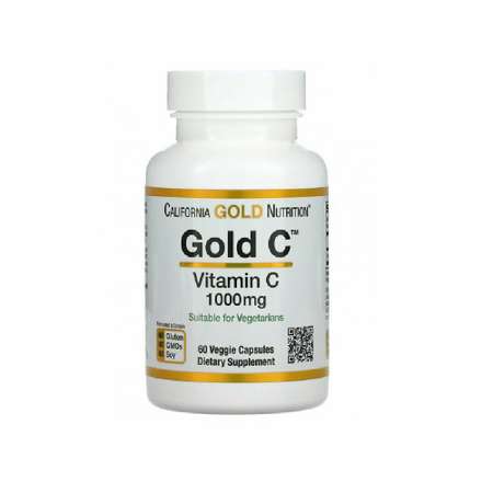 Витамин С California Gold Nutrition 1000мг Gold 60 капсул