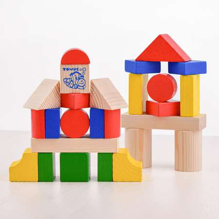 Конструктор деревянный детский Томик Цветной 26 деталей 6678-26