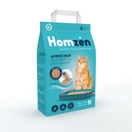 Наполнитель для кошачьего туалета Homzen древесный 6л