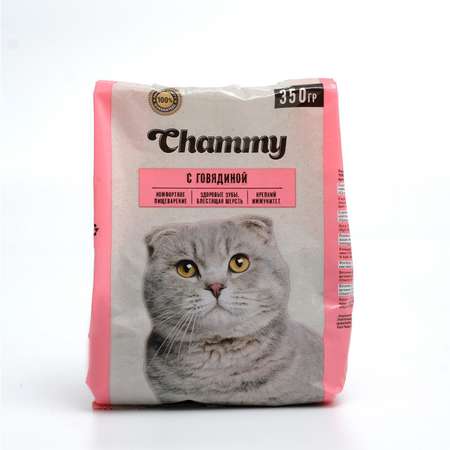 Корм для кошек Chammy 350г c говядиной