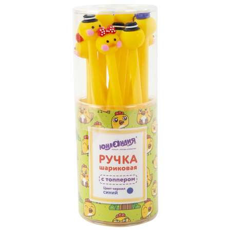 Ручка шариковая Юнландия Цыпленок синяя в ассортименте