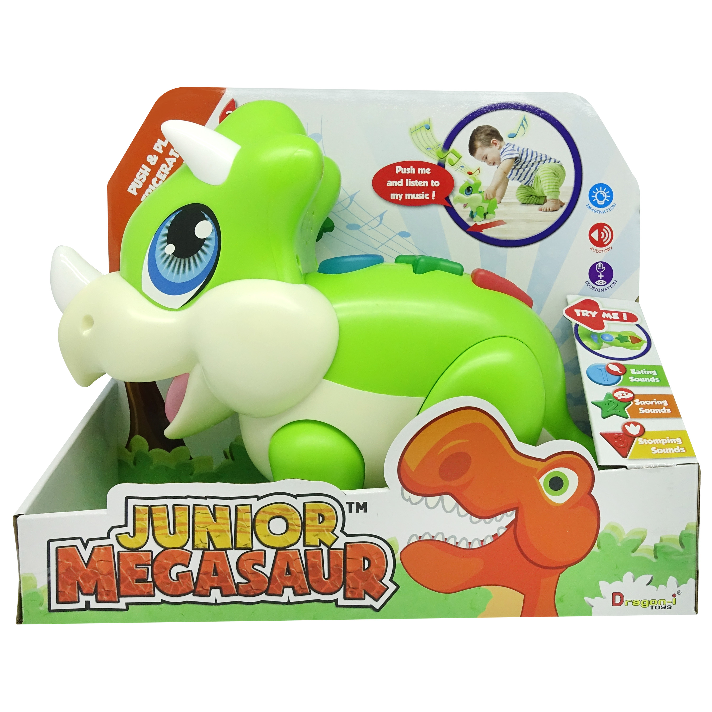 Игрушка Junior Megasaur Динозавр Трицератопс музыкальный 16952 - фото 2