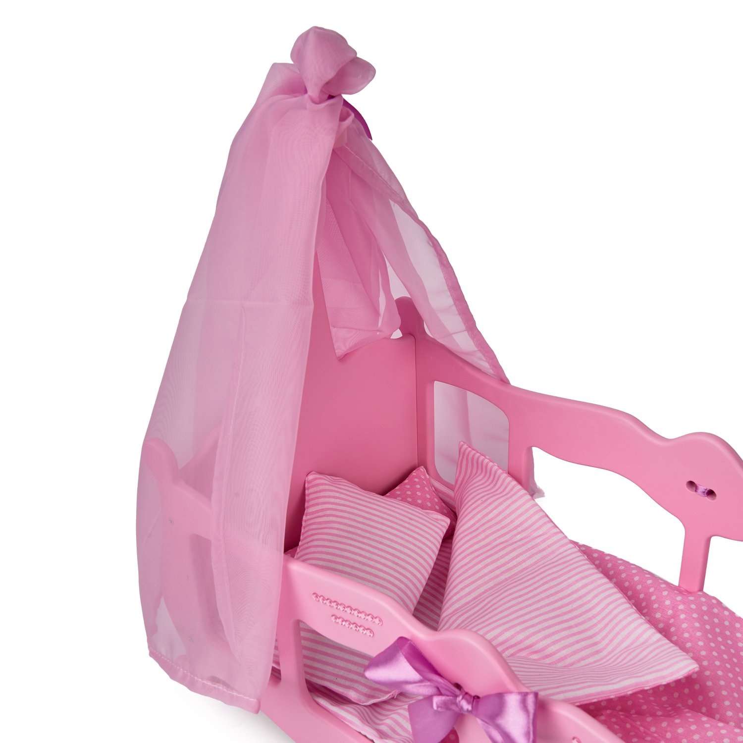 Кроватка колыбелька Манюня Ddiamond princess розовая 72519 - фото 2
