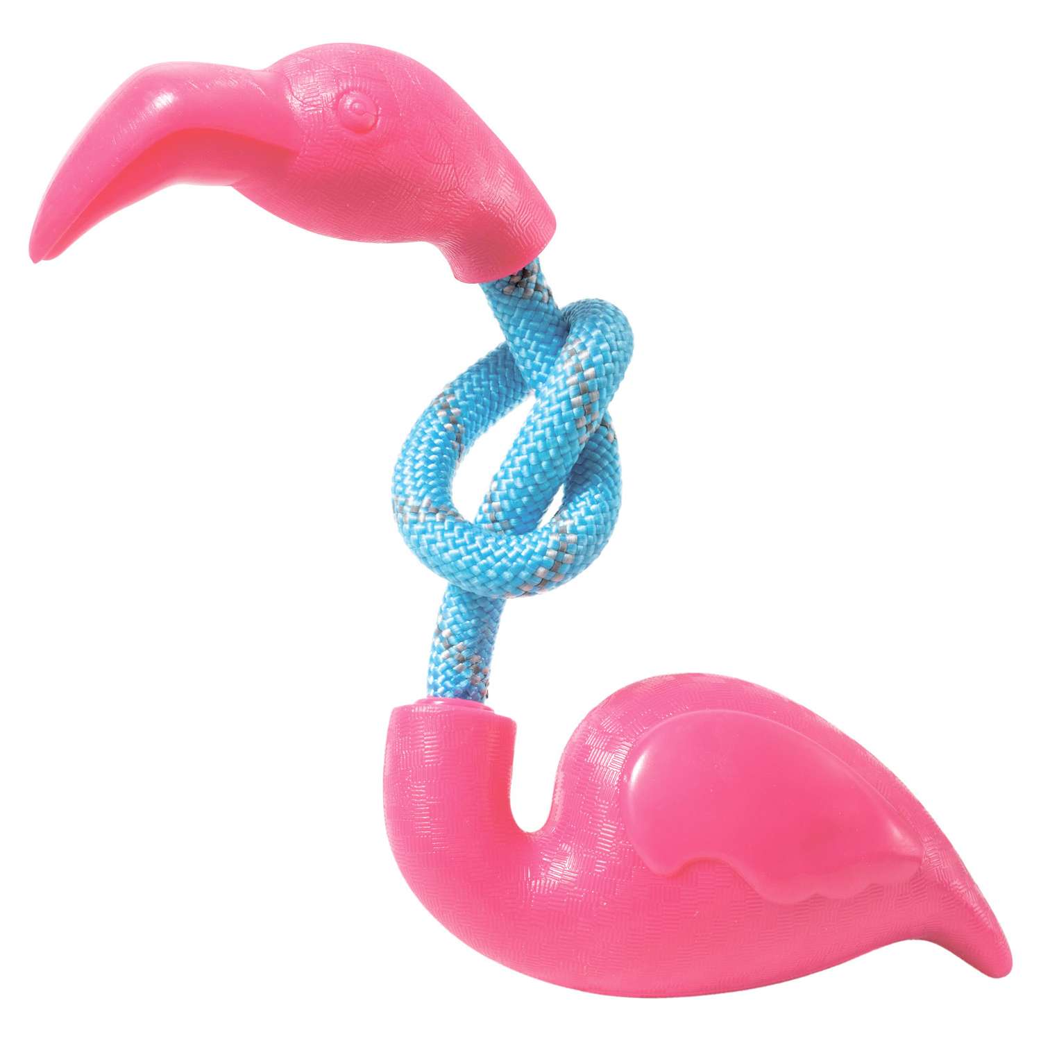 Игрушка для собак Triol Фламинго с веревкой из термопластичной резины 235-125мм - фото 1