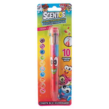 Ручка шариковая Scentos ароматизированная 10цветов 41253
