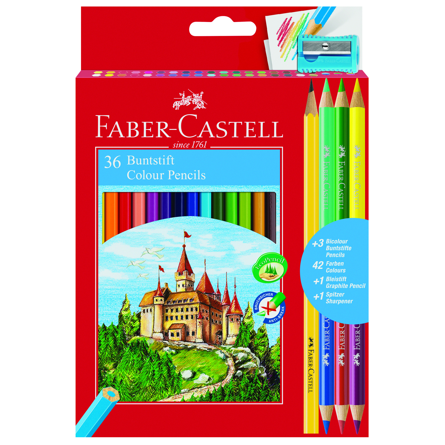 Карандаши цветные Faber Castell Замок 36шт промоупаковка 110336 - фото 1