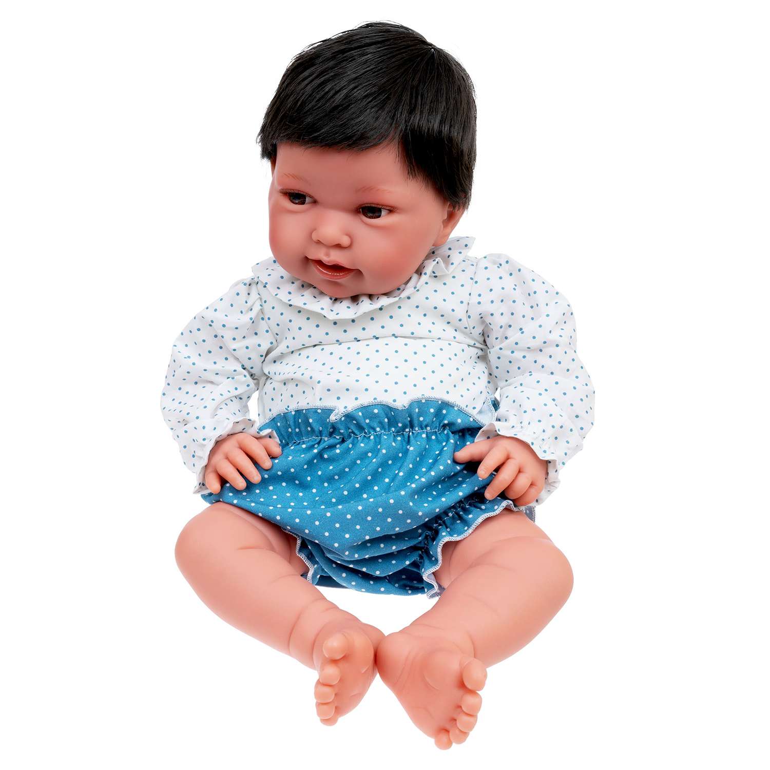 Кукла малышка Antonio Juan Реборн Елена в желтом 40 см мягконабивная 3305 - фото 3