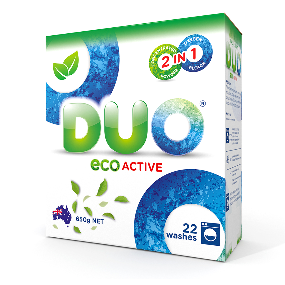 Стиральный порошок DUO Eco Active автомат универсальный гипоаллергенный эко концентрат 650 г 22 стирки - фото 1