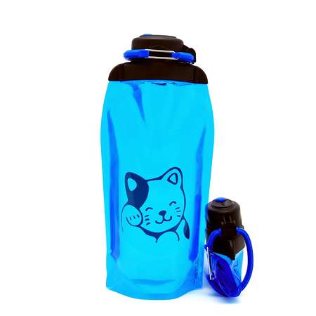 Бутылка для воды складная VITDAM синяя 860мл B086BLS 1406