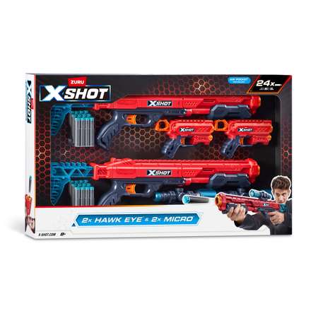 Игровой набор для стрельбы Zuru X-SHOT  EXCEL Комбо 4 бластера в комплекте