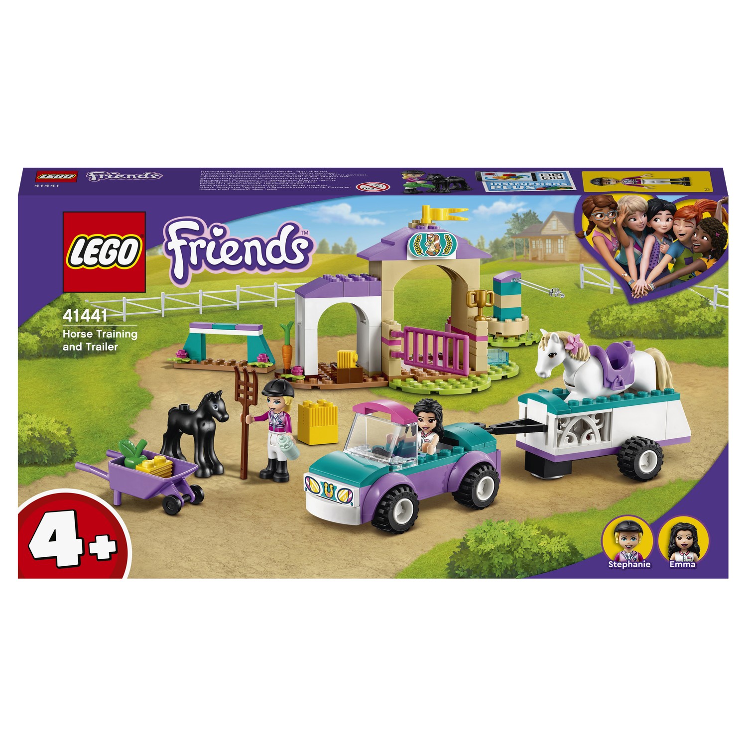 Конструктор LEGO Friends Тренировка лошади и прицеп для перевозки 41441  купить по цене 699 ₽ в интернет-магазине Детский мир