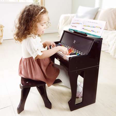Музыкальная игрушка Hape Пианино с табуреткой цвет черный