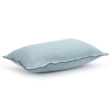 Чехол на подушку Tkano из фактурного хлопка голубого цвета 50х30