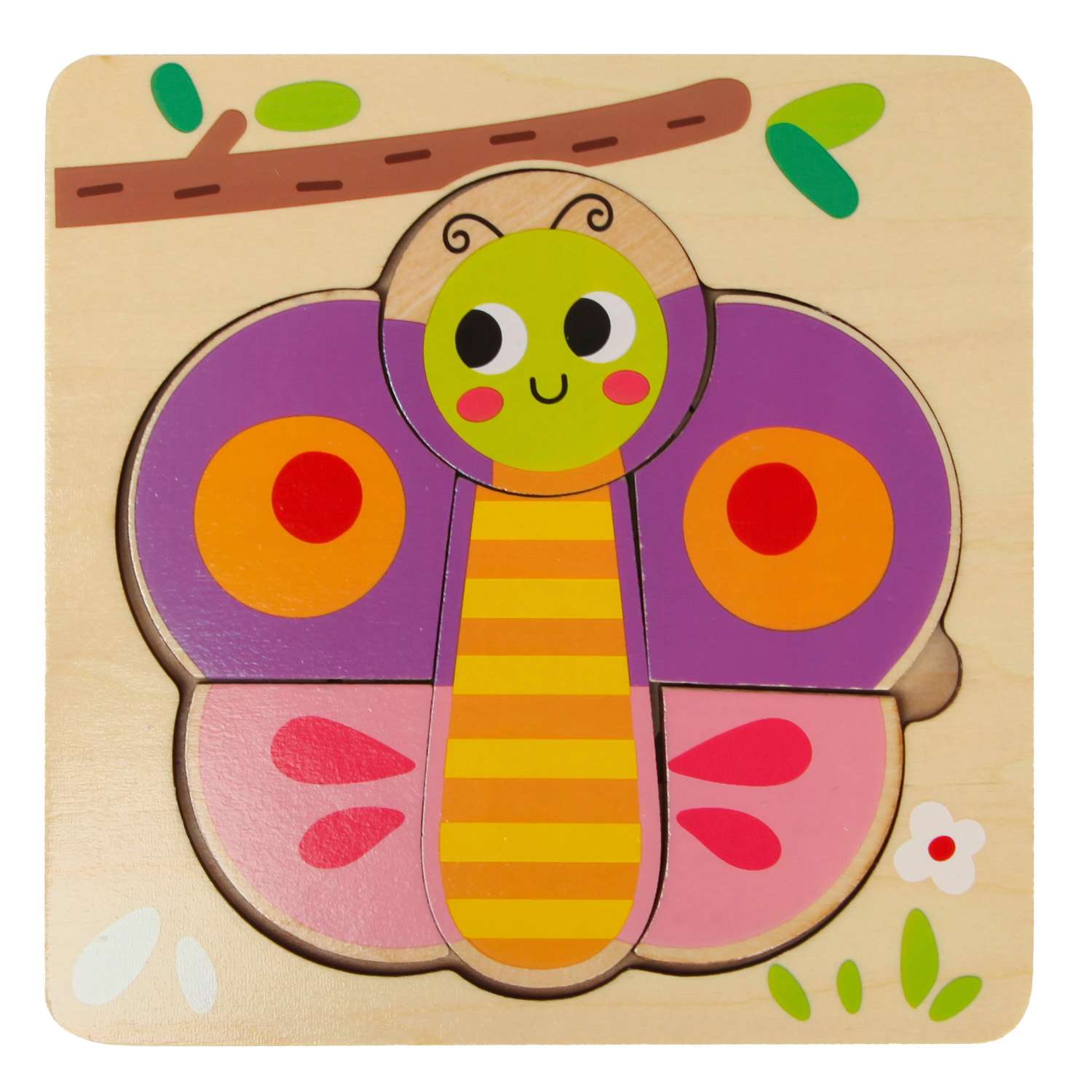 Набор игровой BabyGo Рамка-пазл Бабочка многослойный - фото 6
