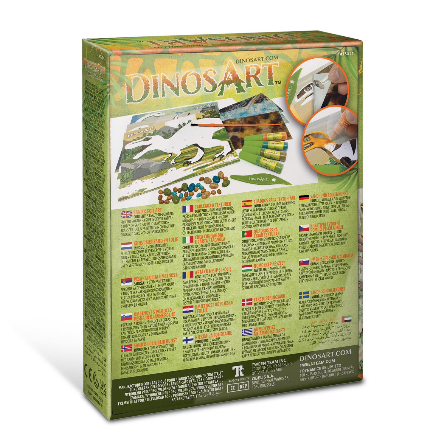 Набор аппликаций DinosArt фольгой 3 эскиза - фото 7