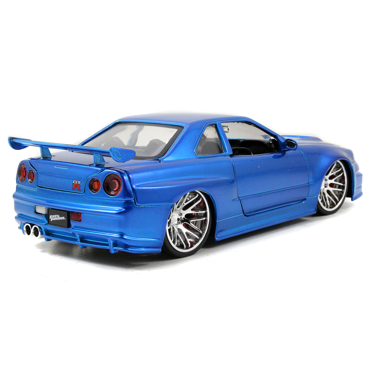 Автомобиль Jada Nissan GTR Skyline R34 Blue Форсаж 1:24 ТоуR125 - фото 6