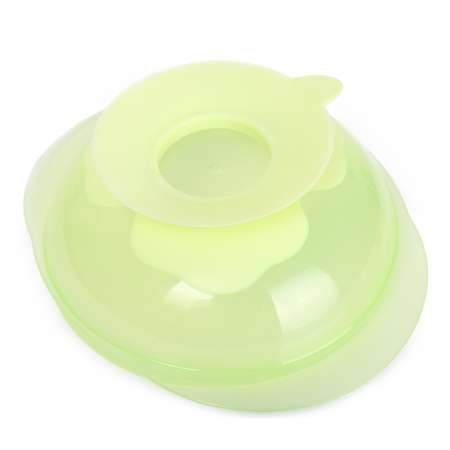 Тарелка BabyGo с присоской Зеленая D2-0211
