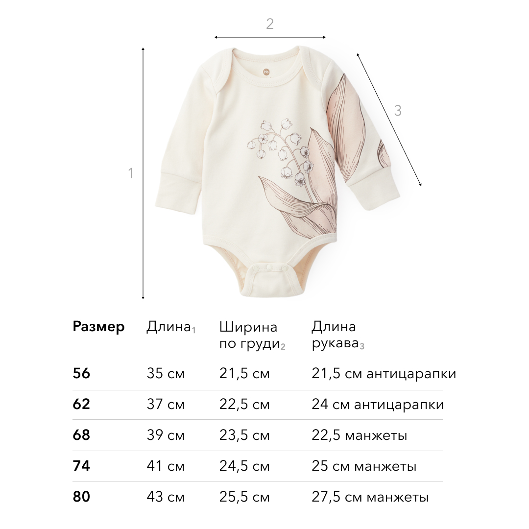 Боди 3 шт HAPPY BABY 90112_beige_pink_milky - фото 4