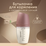 Бутылочка для кормления paomma антиколиковая с соской 0+ 240 мм mum effect