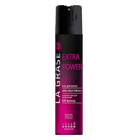 Лак для волос La Grase сверхсильной фиксации Extra Power 400 мл