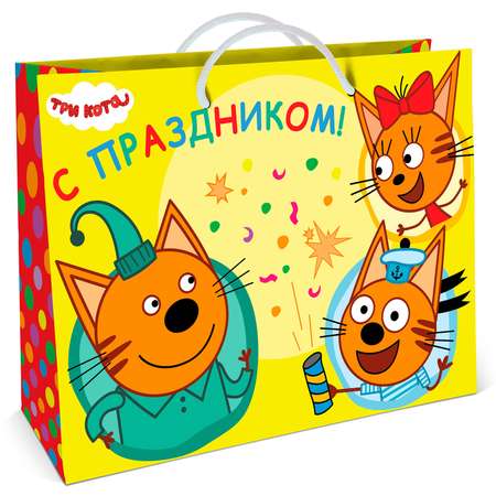 Пакет подарочный ND PLAY Три кота 40*30см 313894