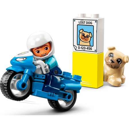 Конструктор LEGO DUPLO Town Полицейский мотоцикл блочный