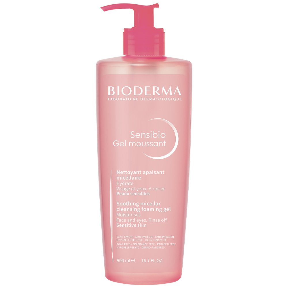 Гель Bioderma Sensibio очищающий для умывания нормальной и чувствительной кожи лица 500 мл - фото 1