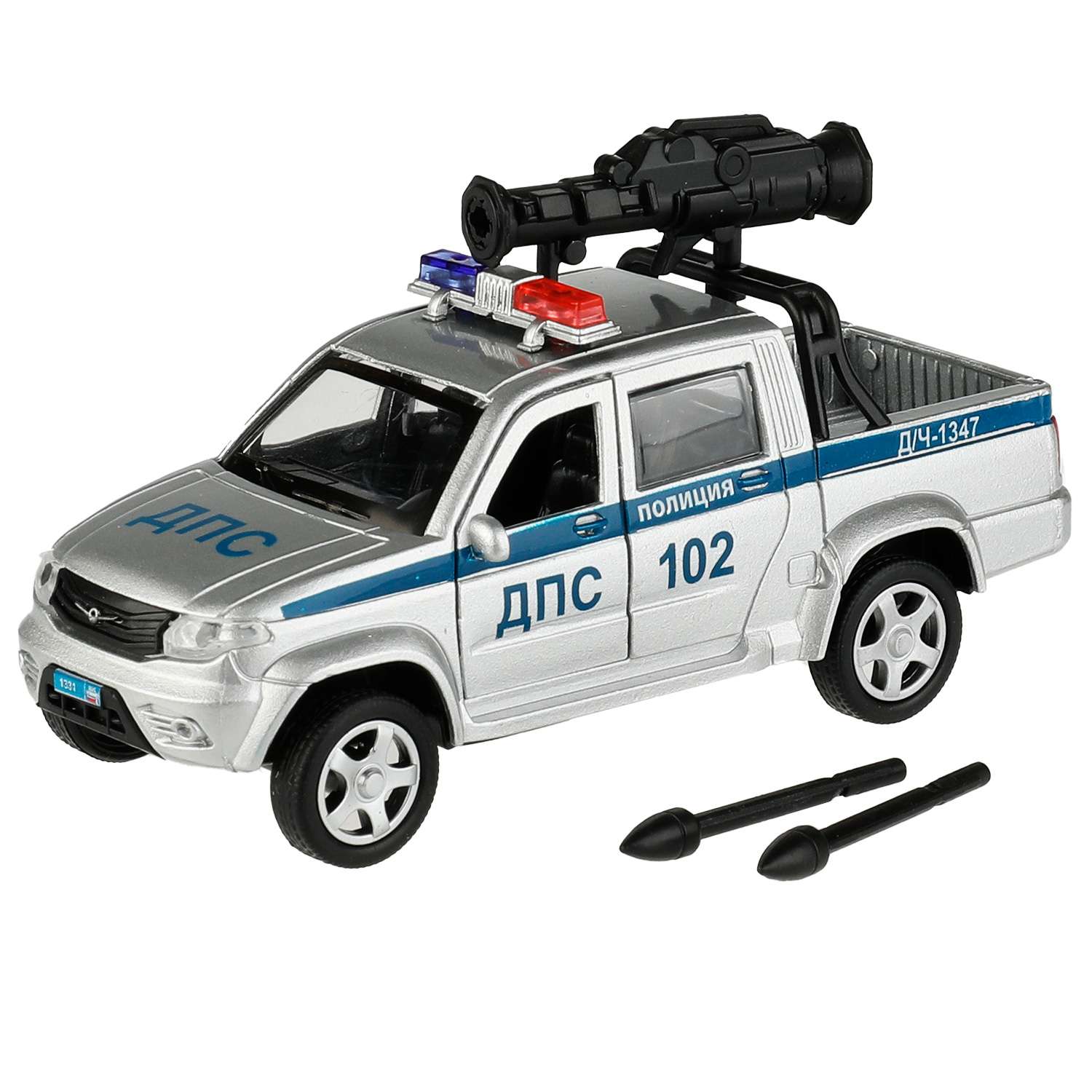 Машина Технопарк UAZ Pickup Полиция 337465 337465 - фото 1