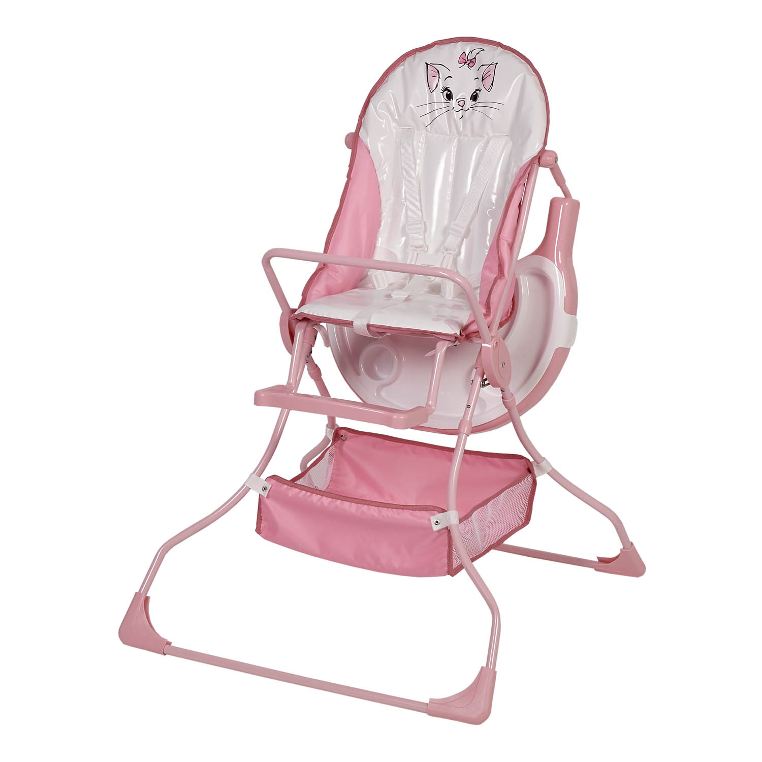 Стул для кормления Polini kids Disney baby 252 Кошка Мари Розовый - фото 4