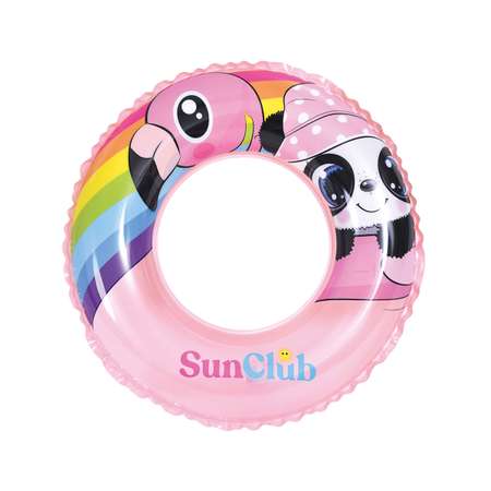 Надувной круг для плавания Jilong Весёлая панда 50 см розовый