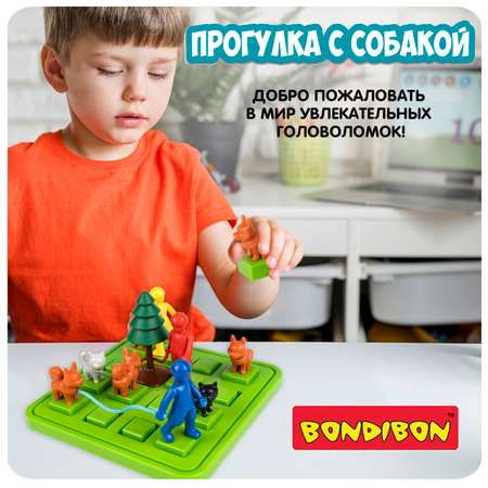 Настольная логическая игра BONDIBON головоломка Прогулка с собакой серия БондиЛогика